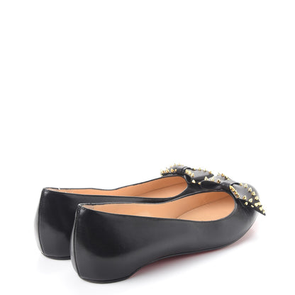 Christian Louboutin Nappa Ballalarina Spiked Bow Flats 40 Black 5 of 10