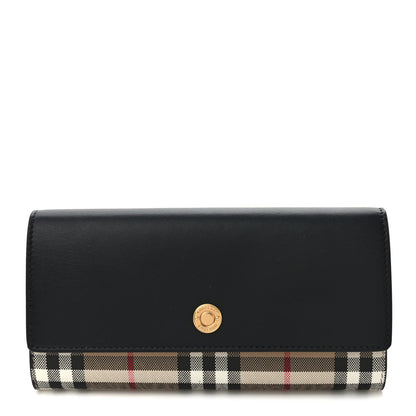 Burberry Vintage Check Calfskin Halton Wallet Black 1 of 7
