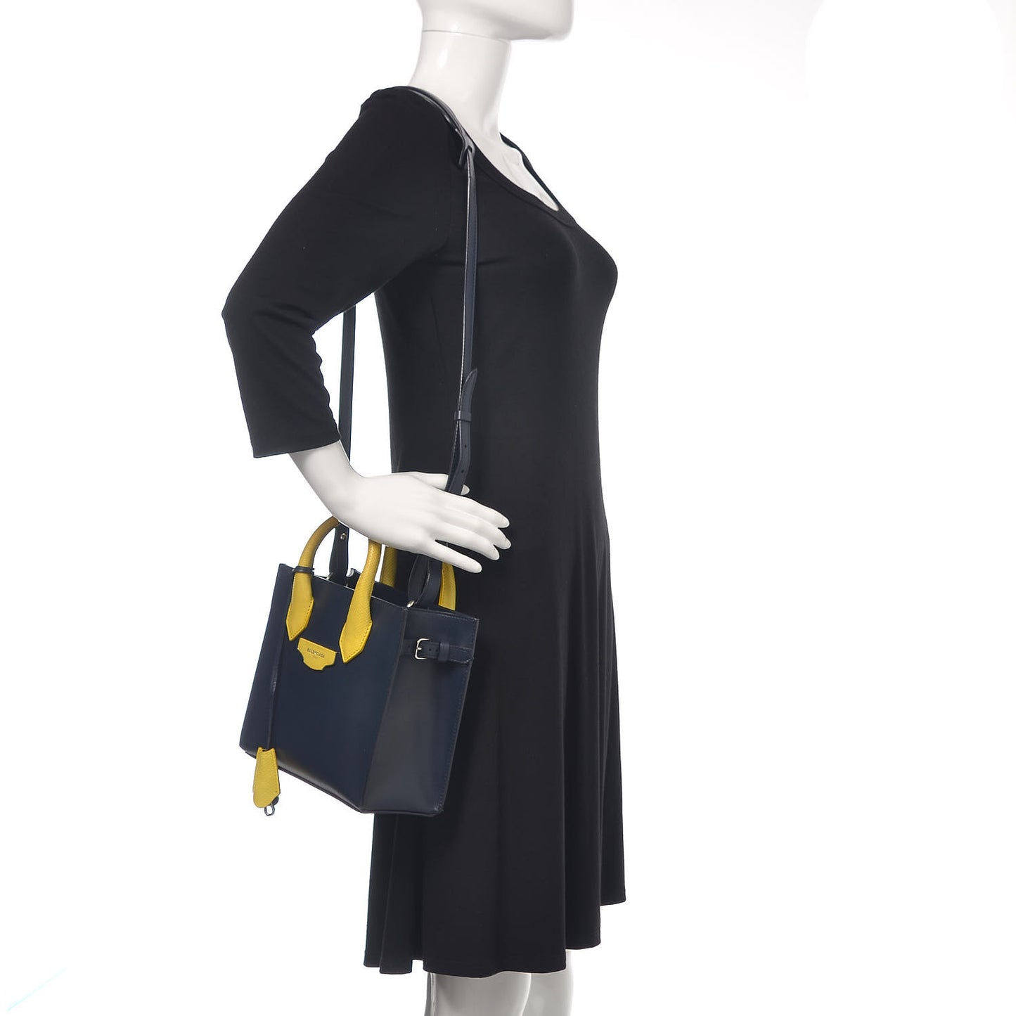 Smooth Calfskin Karung Mini All Afternoon Tote Bleu Outremer Jaune Citrus