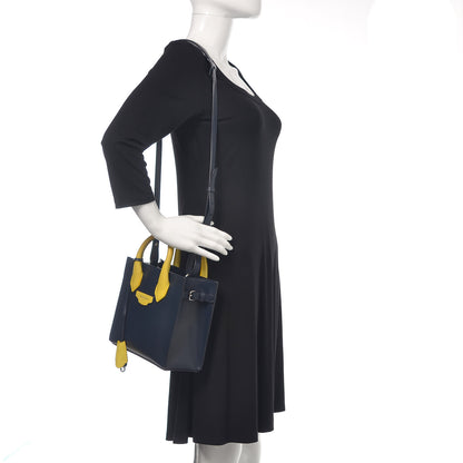 Balenciaga Smooth Calfskin Karung Mini All Afternoon Tote Bleu Outremer Jaune Citrus 2 of 14