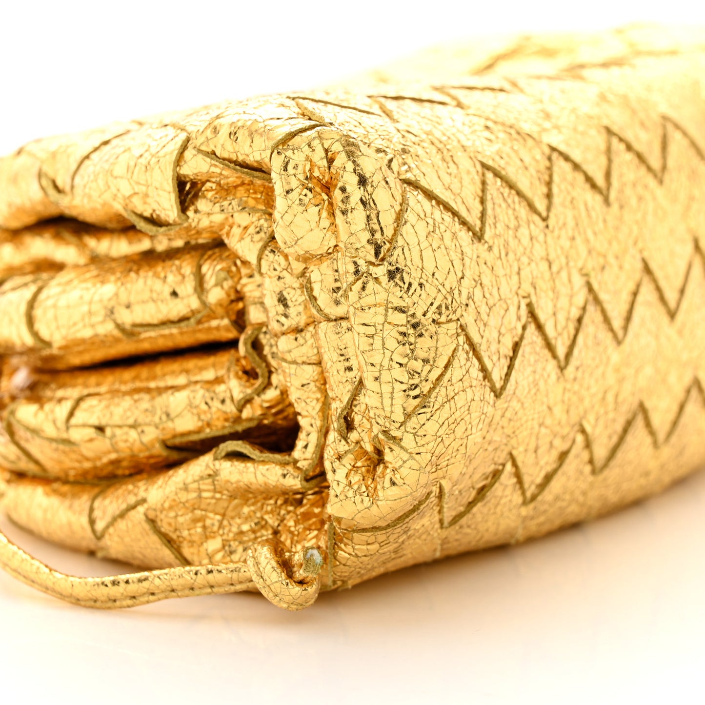 Metallic Nappa Intrecciato The Mini Pouch Oro