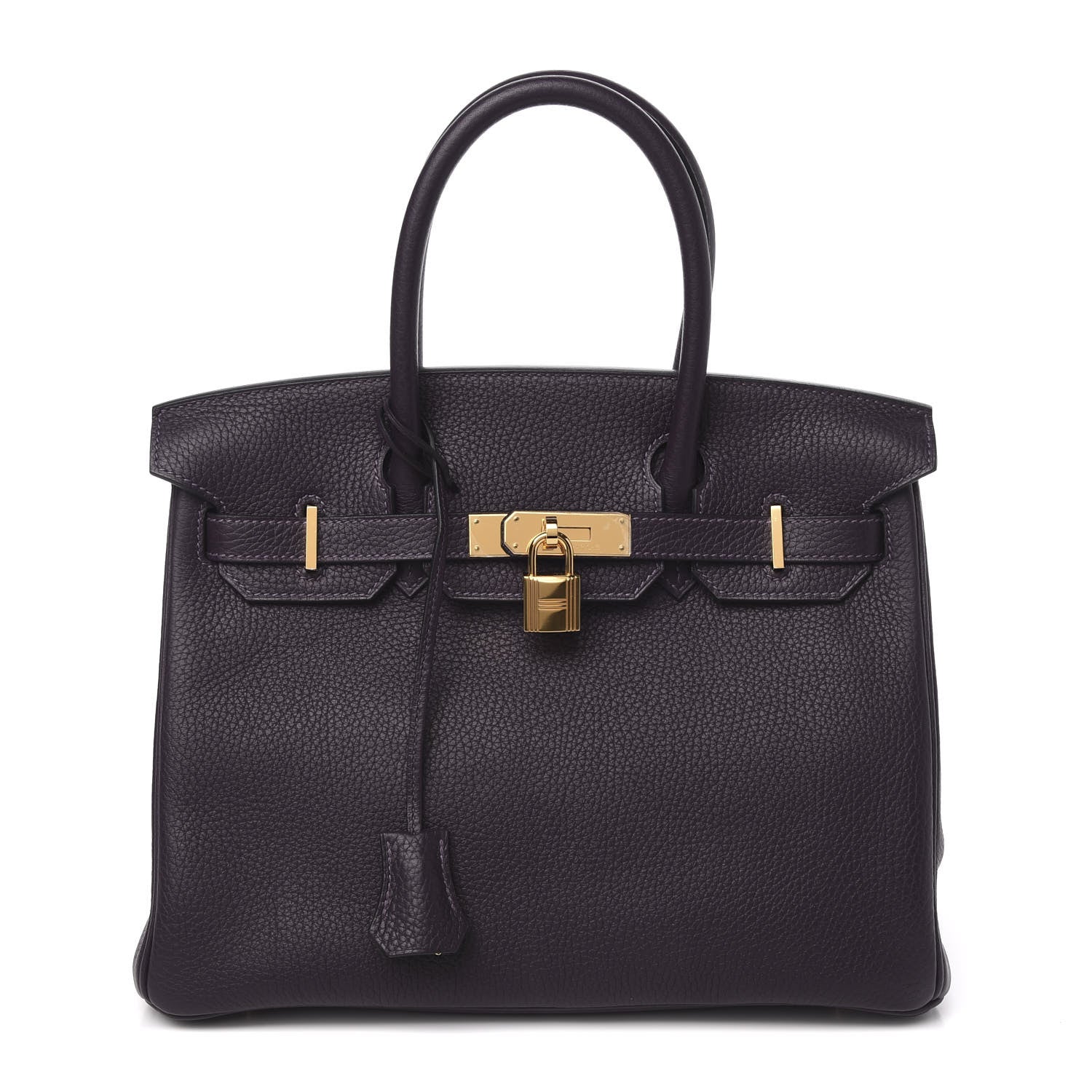 Hermes Taurillon Clemence Birkin 30 Raisin 1 of 10