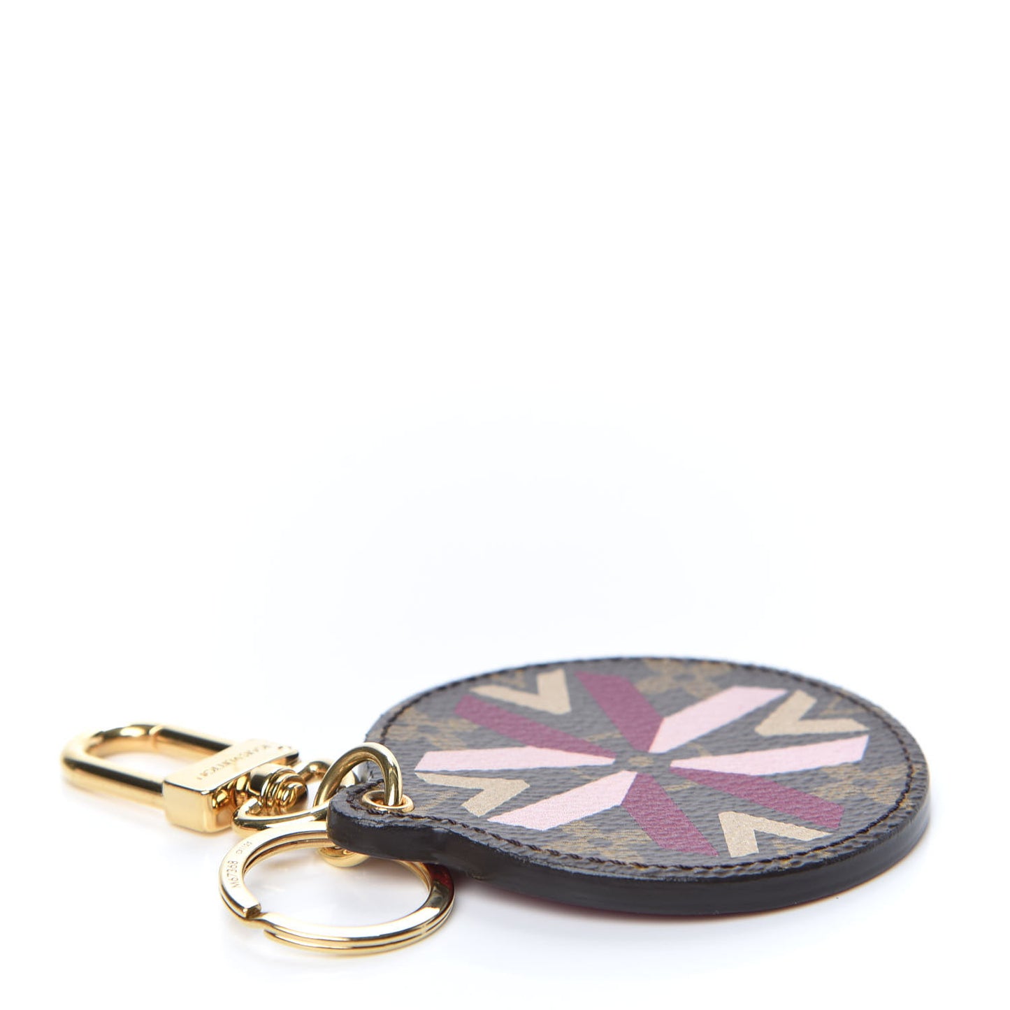 Monogram Illustre Multi V Bag Charm Key Ring Fuchsia