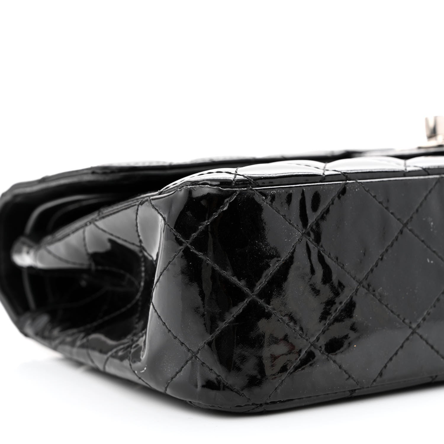 Chanel Patent Quilted Medium Double Flap Black 9 of 15