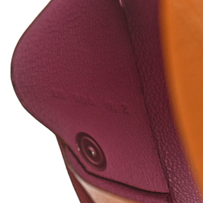 Hermes Chevre Mysore Verso Calvi Card Case Caramel Mauve Sylvestre 7 of 7