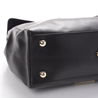 Valentino Garavani Vitello Large Rockstud Single Handle Flap Satchel Black 14 of 15
