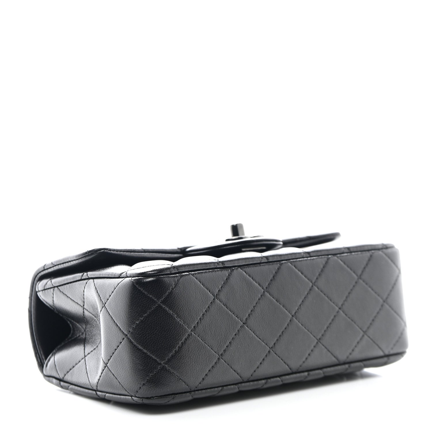 Chanel Lambskin Quilted Mini Top Handle Rectangular Flap So Black 4 of 11