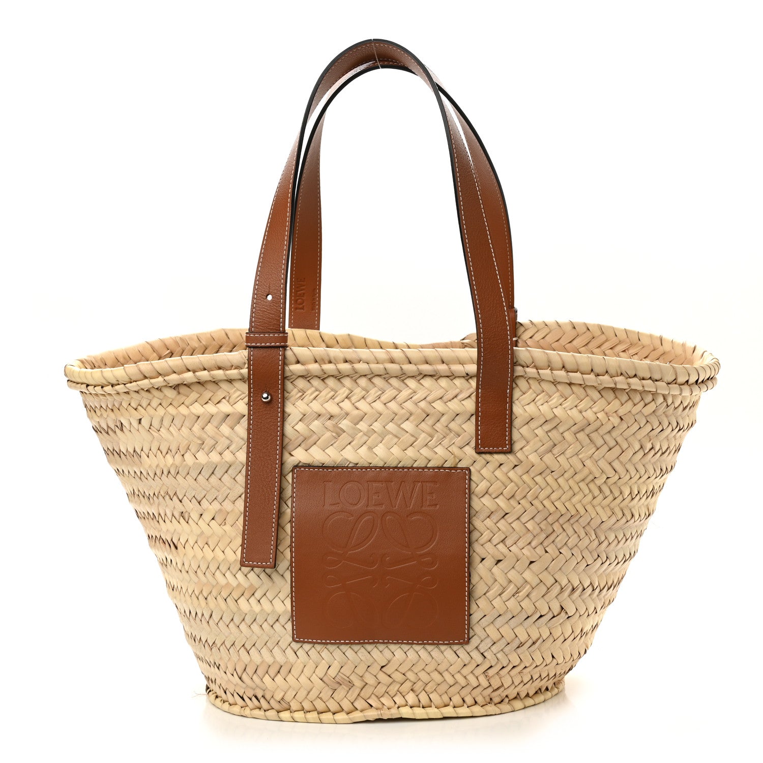 Loewe Raffia Basket Tote Bag Natural Tan 1 of 10