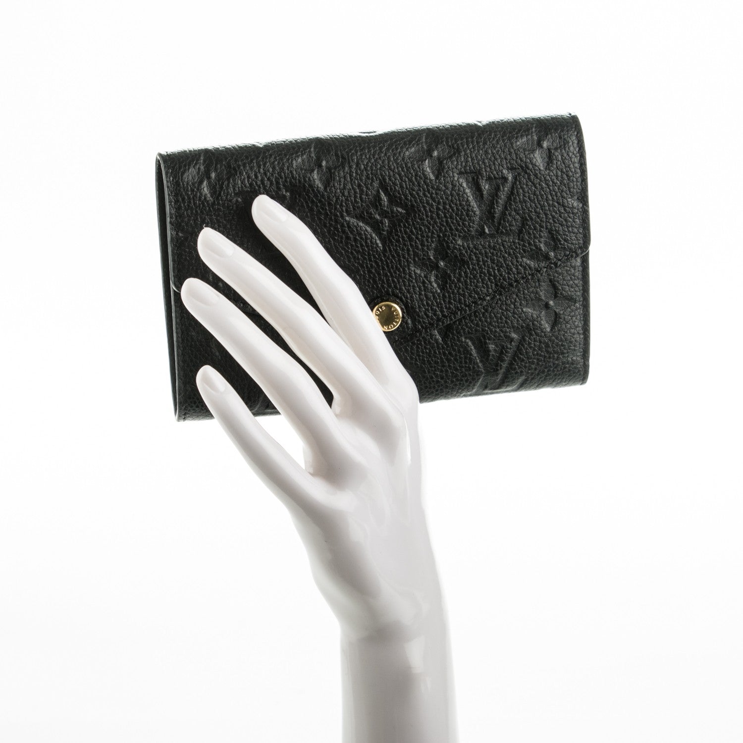Louis Vuitton Empreinte Compact Curieuse Wallet Black 2 of 8