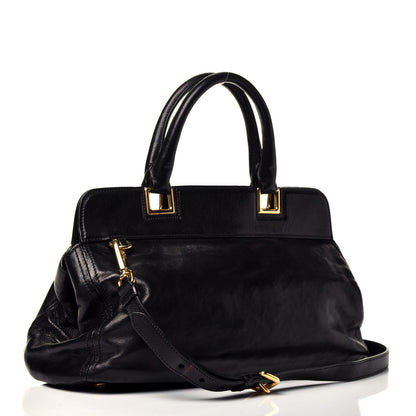 Prada Glace Calf Tote Black 4 of 10