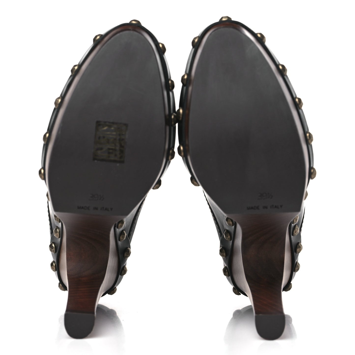 Smooth Calfskin Camoy Clogs 39.5 Black