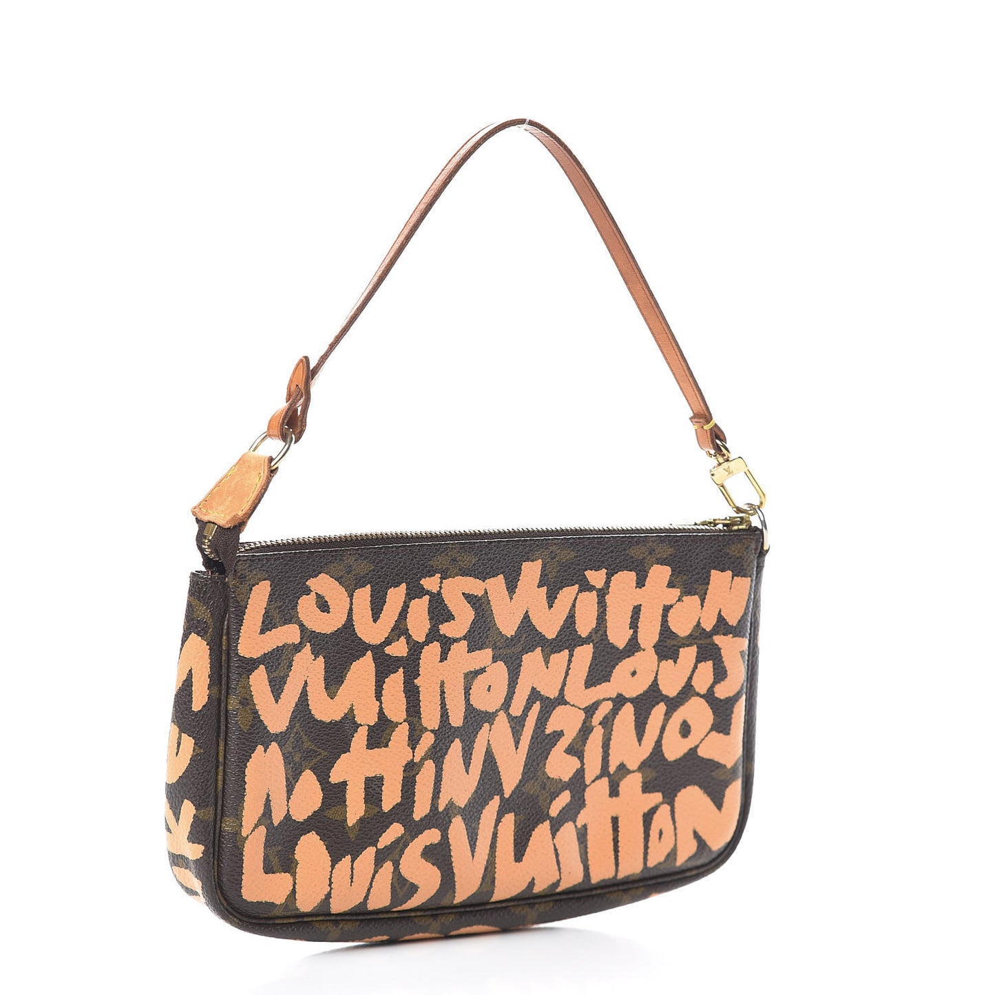 Monogram Graffiti Pochette Accessories Peach