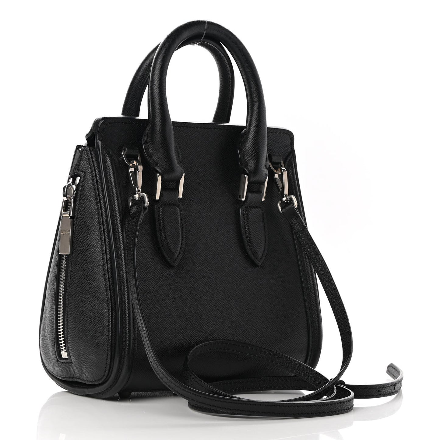Grained Calfskin Small Heroine Black