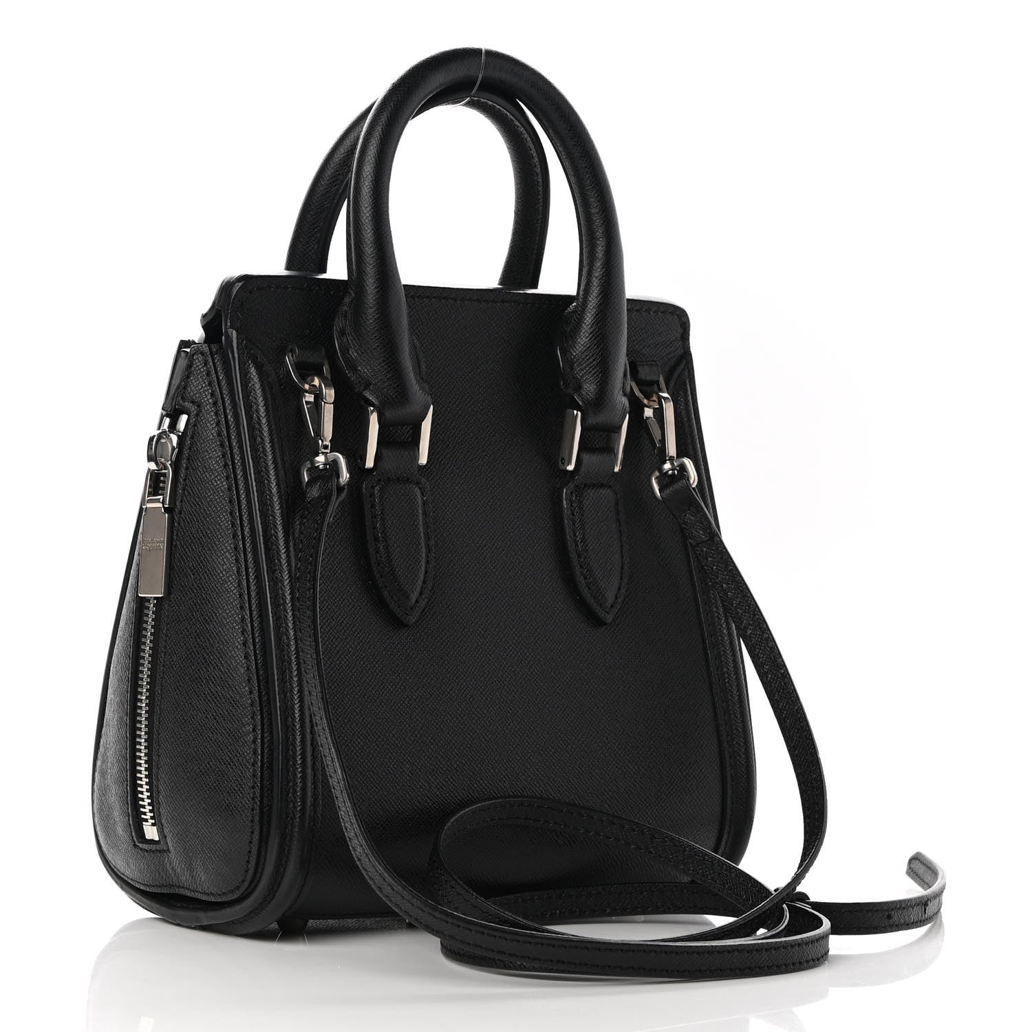 Alexander McQueen Grained Calfskin Small Heroine Black 3 of 9