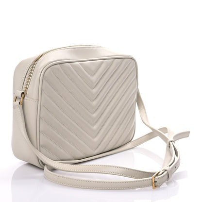 Saint Laurent Calfskin Matelasse Monogram Lou Camera Bag Crema Soft 3 of 7