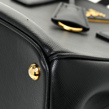 Prada Saffiano Medium Galleria Double Zip Tote Black 10 of 15
