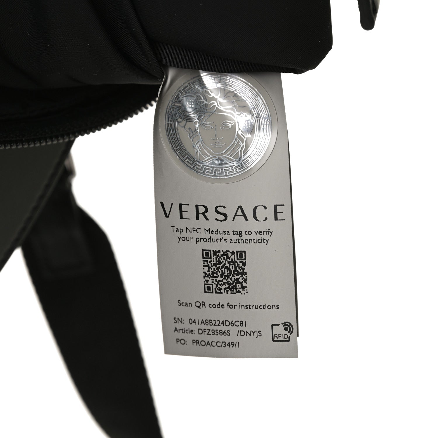 Versace Nylon Sling Bag Black 7 of 13