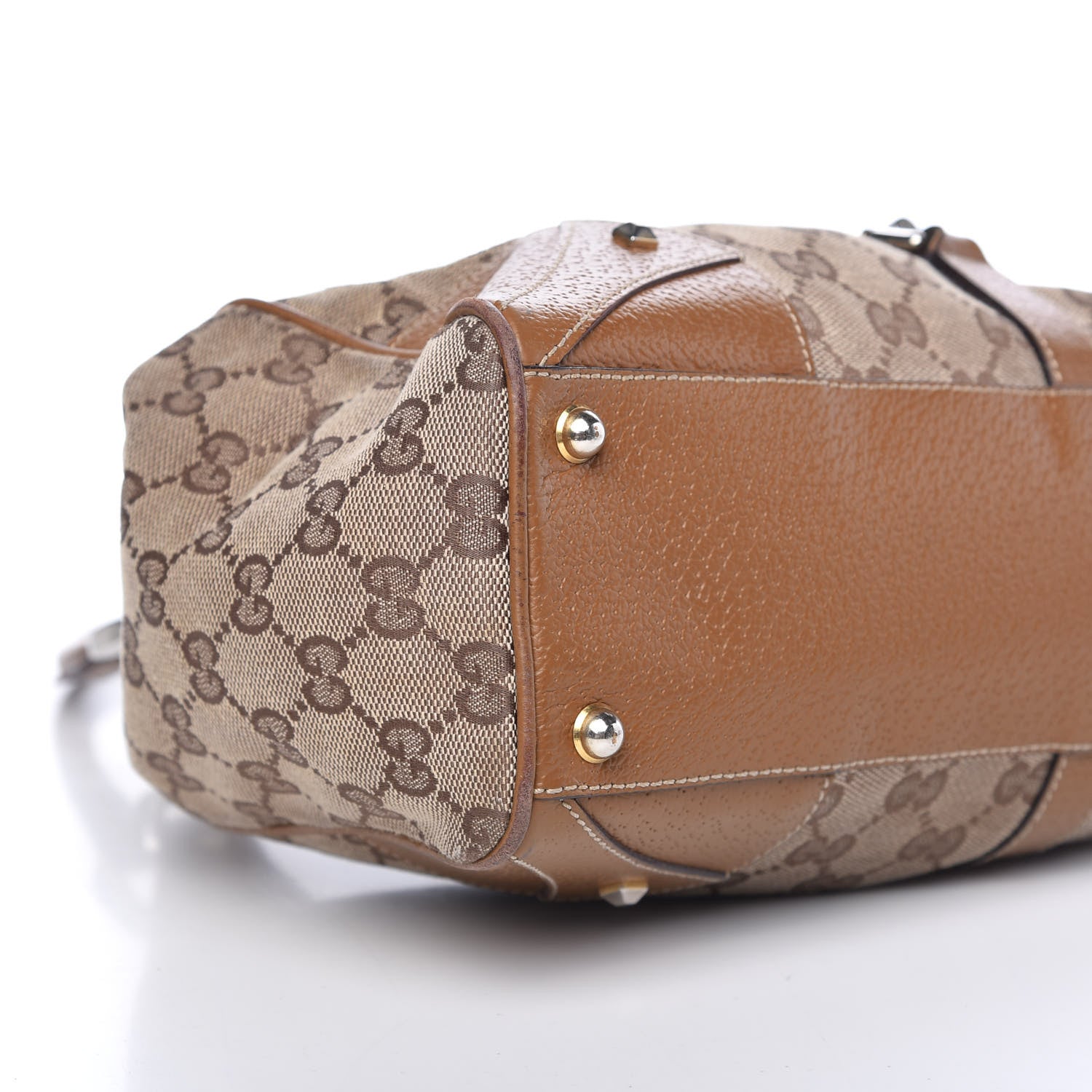 Gucci Monogram Calfskin Large Bardot Shoulder Bag Brown 8 of 9