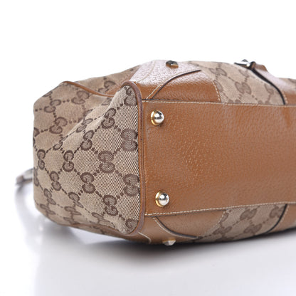 Gucci Monogram Calfskin Large Bardot Shoulder Bag Brown 8 of 9