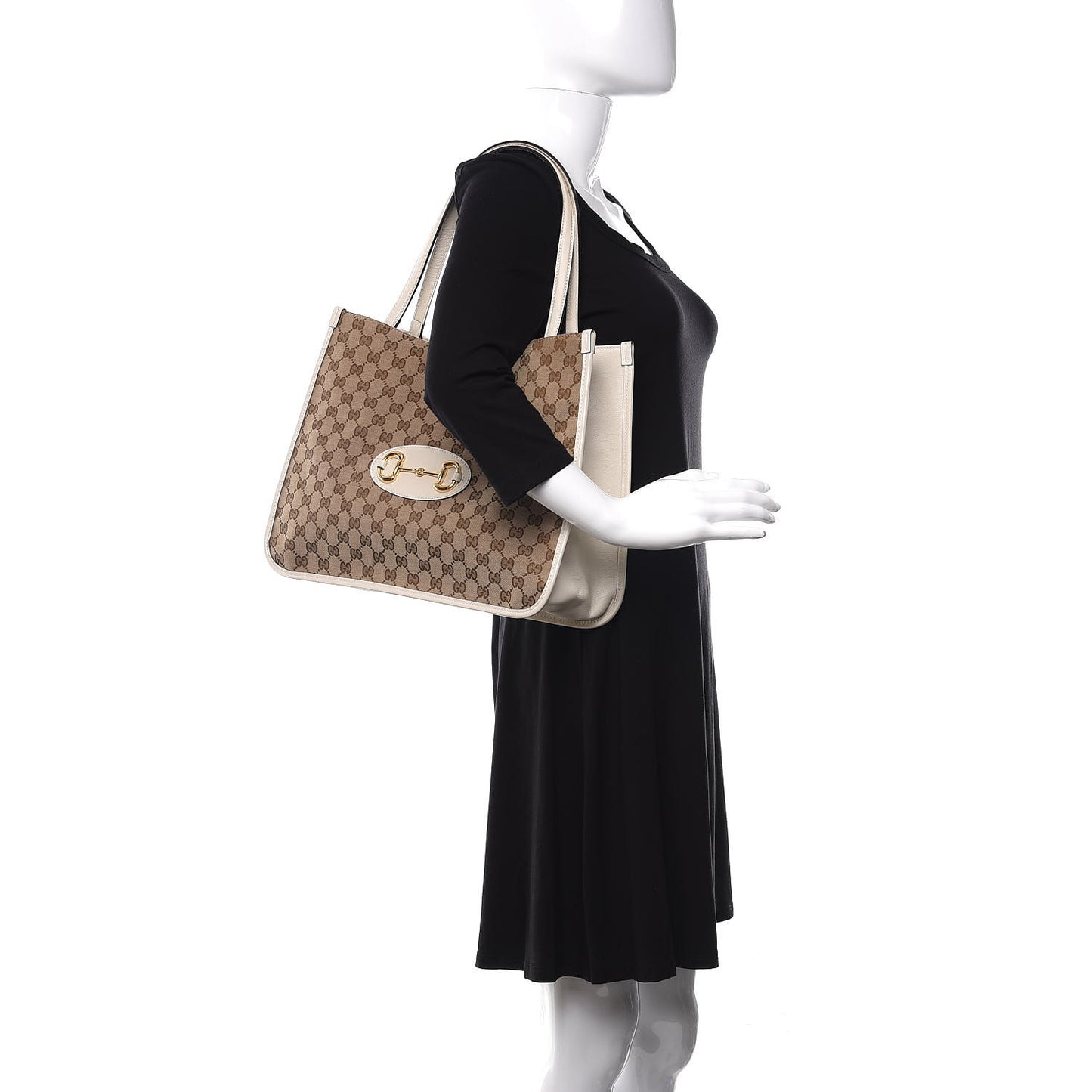 Monogram New Sakai Calfskin Lux Horsebit 1955 Tote Beige Ebony Mystic White