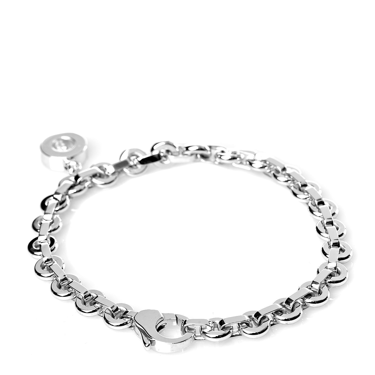 Chopard 18K White Gold Happy Diamond Icons Round Charm Bracelet 3 of 5