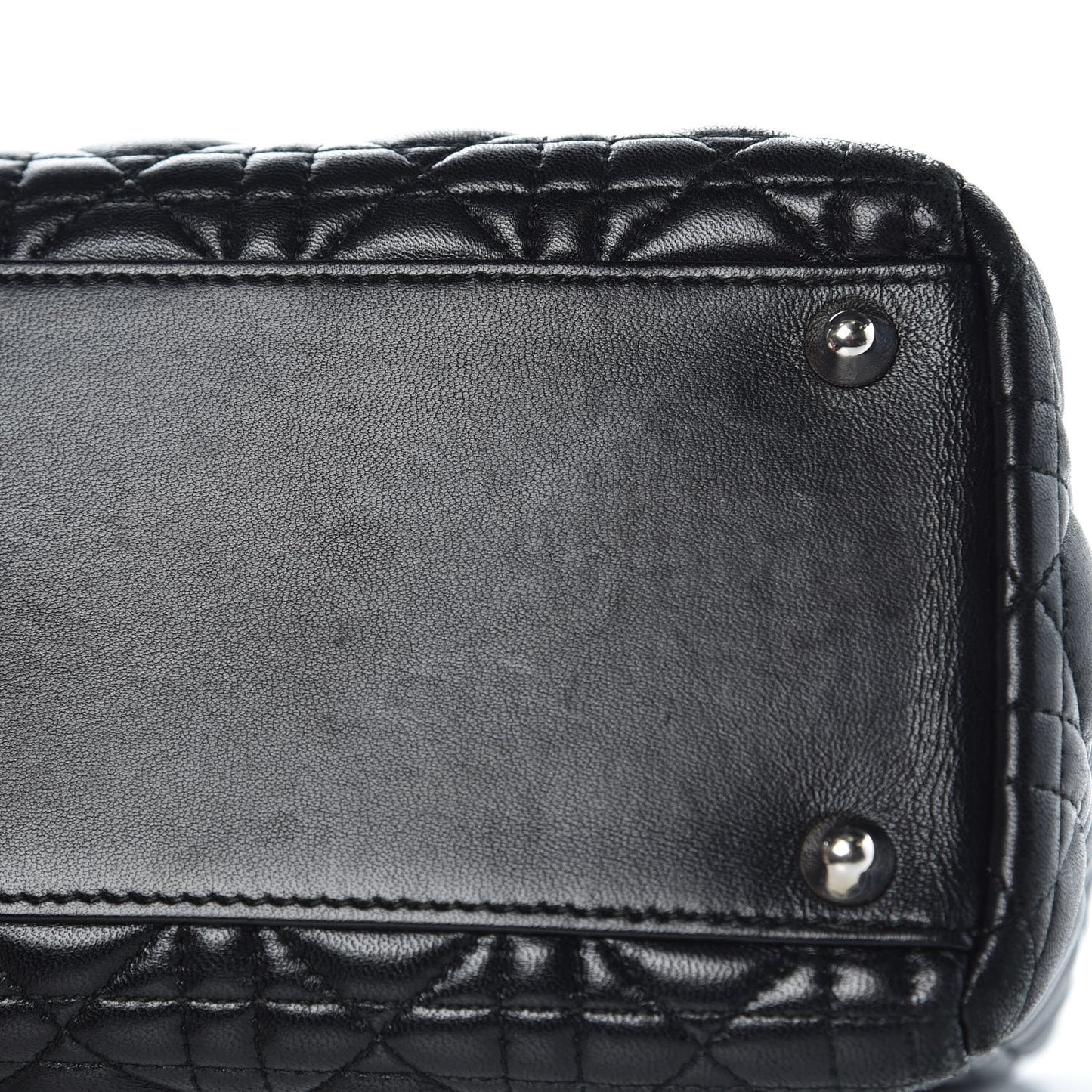 Lambskin Cannage Large Lady Dior Black