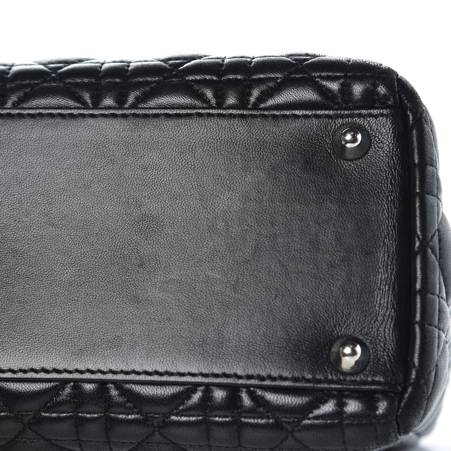 Christian Dior Lambskin Cannage Large Lady Dior Black 14 of 16
