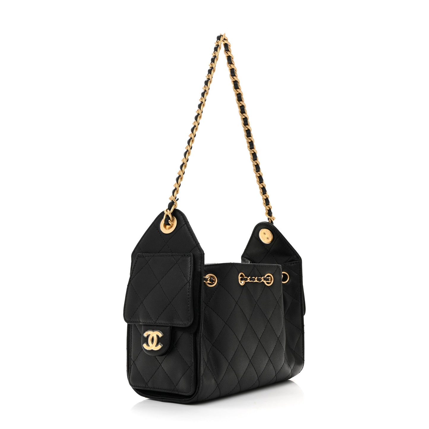 Caviar Quilted Mini Chanel 25 Handbag Black