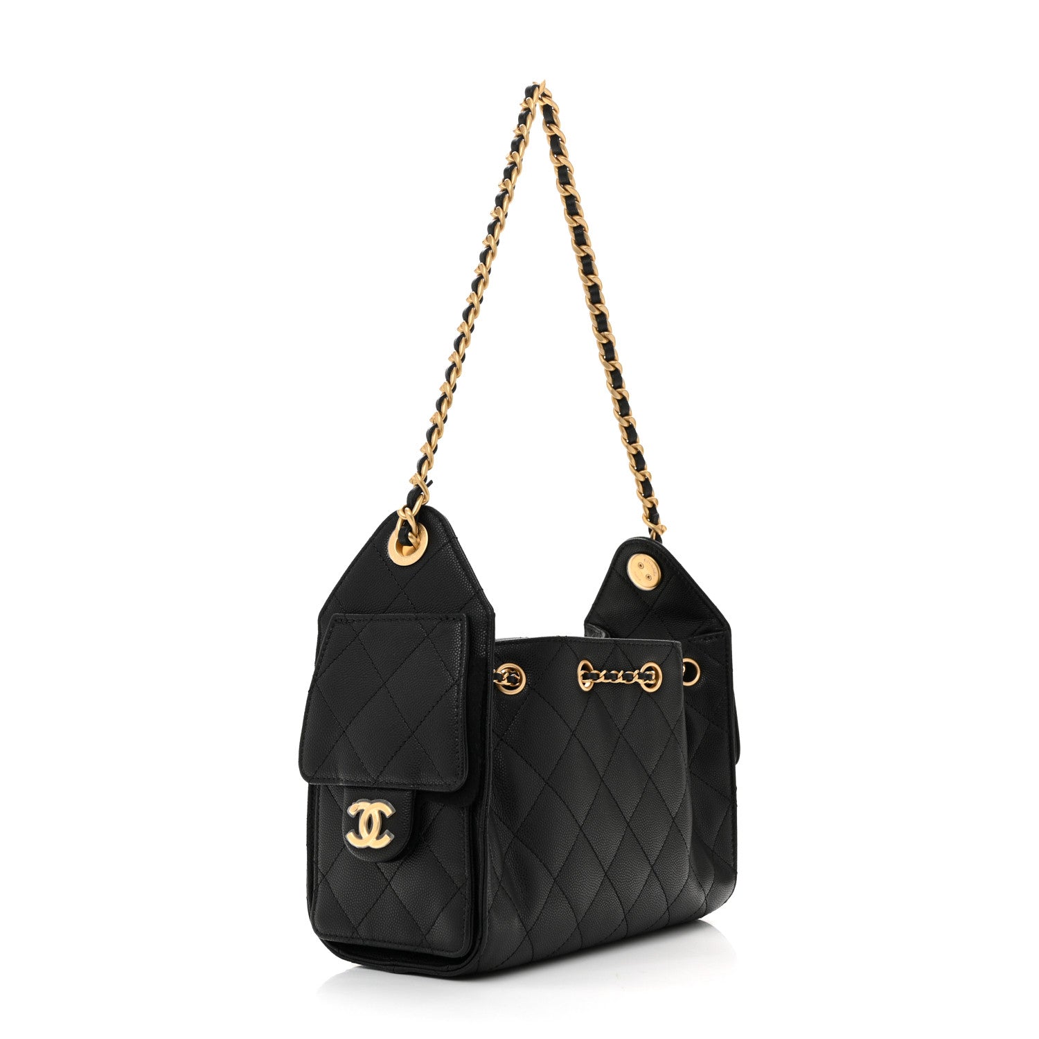 Chanel Caviar Quilted Mini Chanel 25 Handbag Black 3 of 12