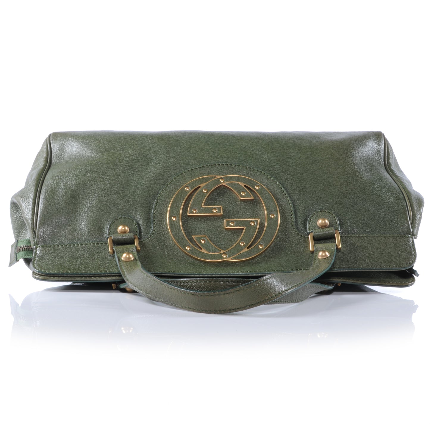 Leather Blondie Satchel Green