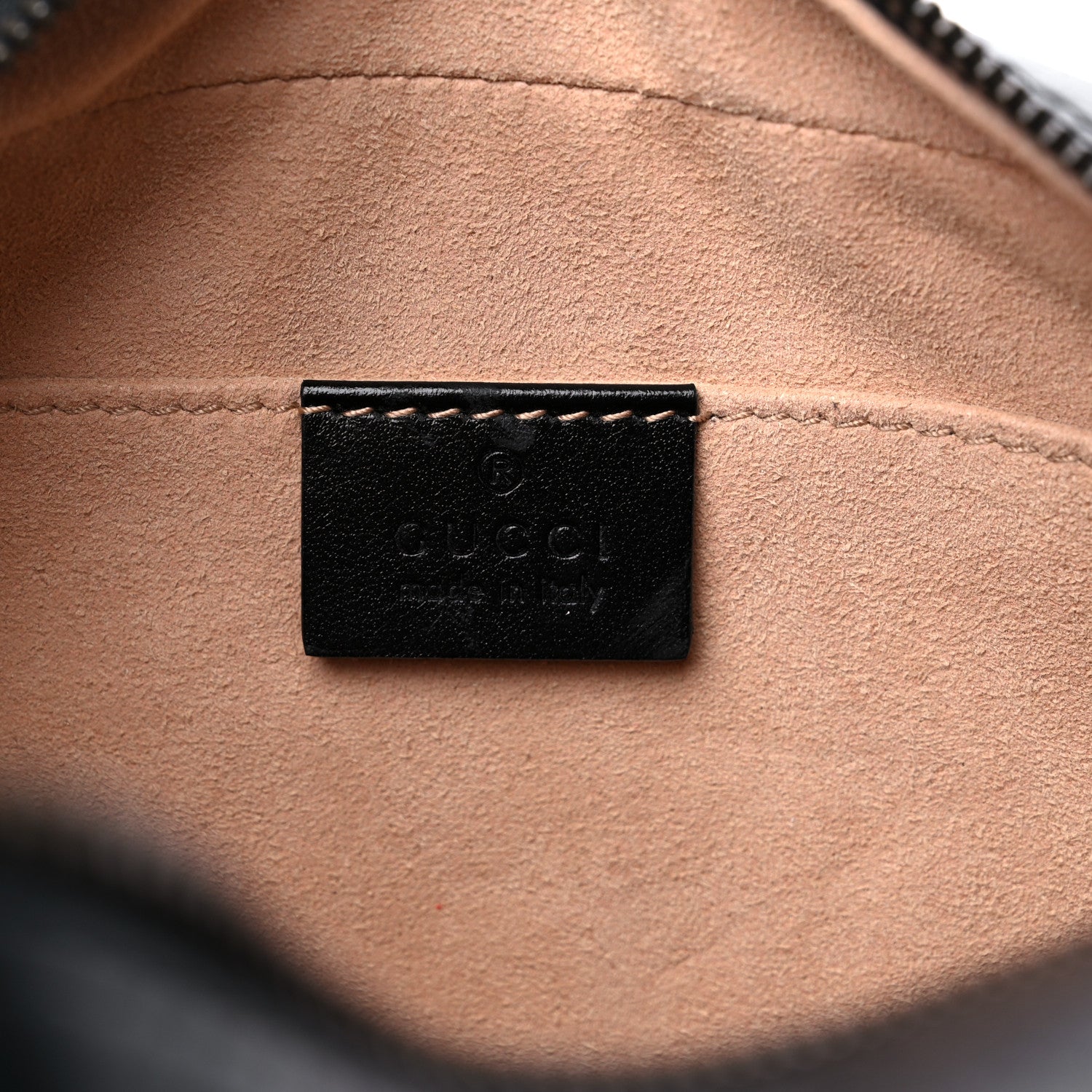 Gucci Calfskin Matelasse Small GG Marmont Chain Shoulder Bag Black 6 of 9