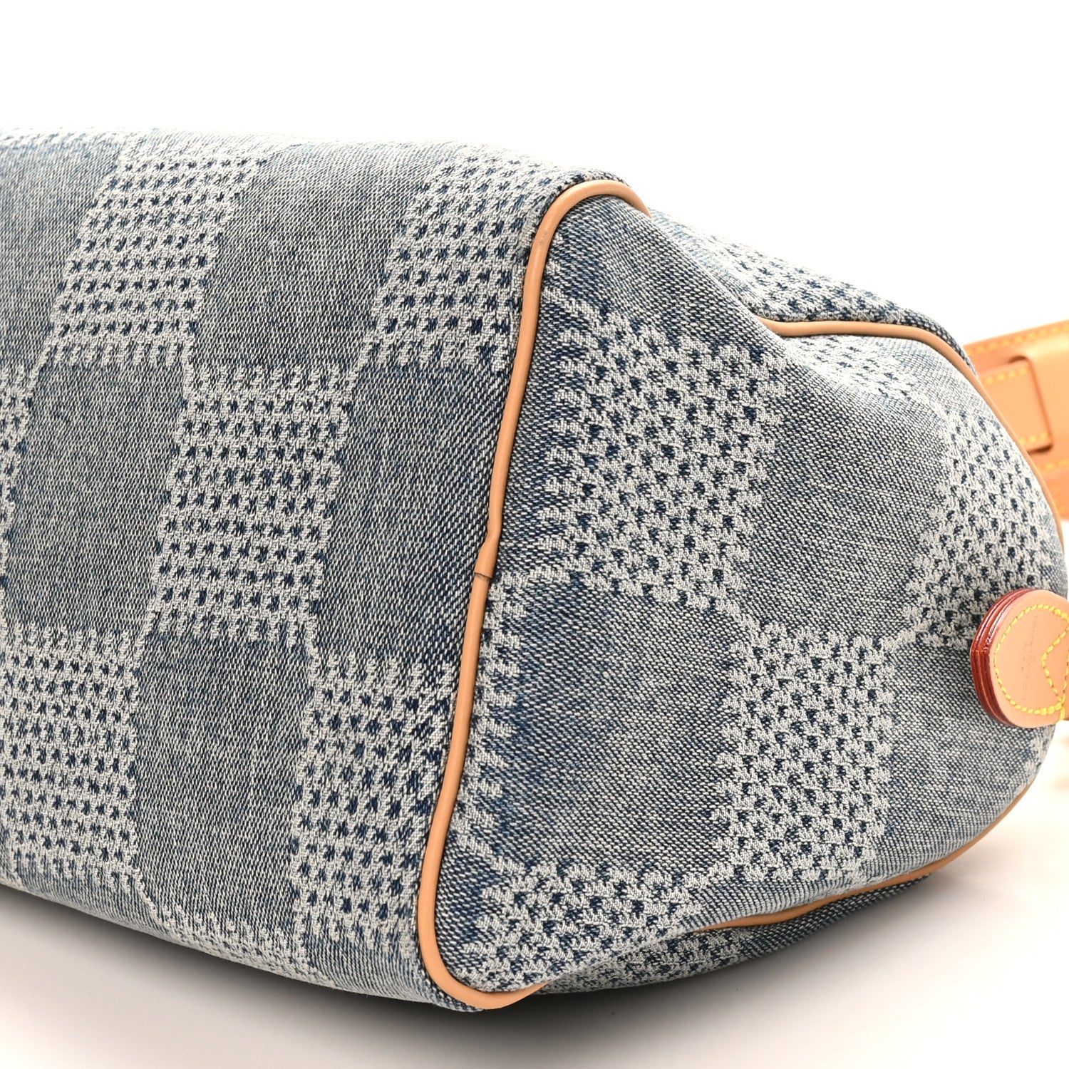 Louis Vuitton Damier Denim 3D Speedy Bandouliere 25 Bleu 9 of 9