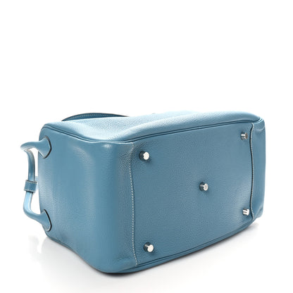 Hermes Taurillon Clemence Lindy 34 Bleu Jean 4 of 10