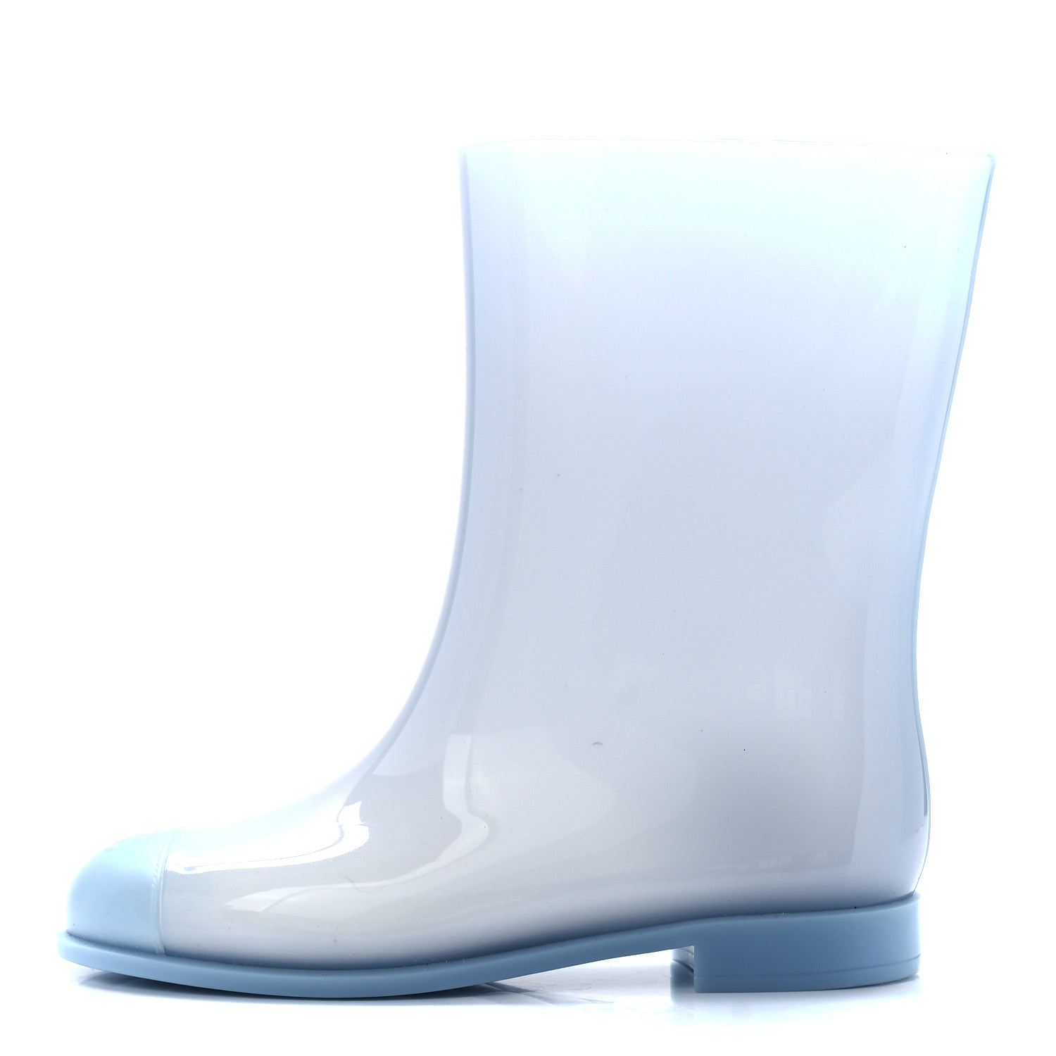 Chanel Rubber Rain Boots 38 Light Blue 1 of 7