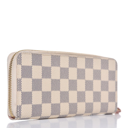Louis Vuitton Damier Azur Clemence Wallet Rose Ballerine 3 of 7