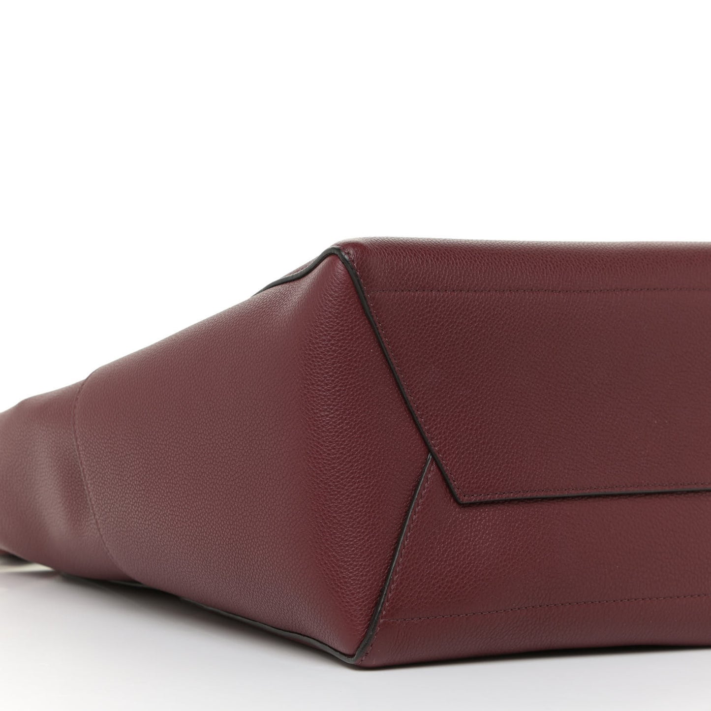 Soft Grained Calfskin Sangle Bucket Bag Burgundy