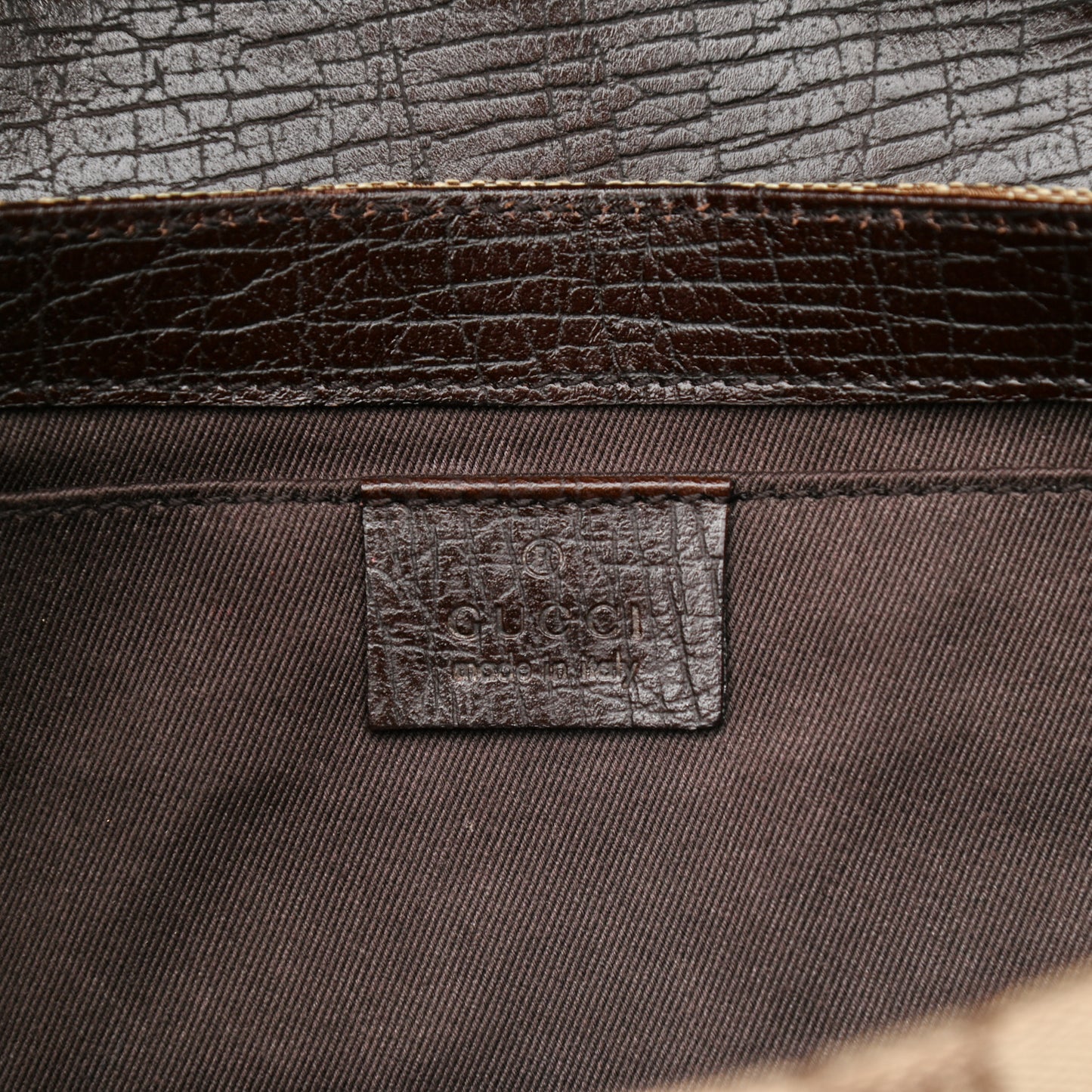 Monogram Horsebit Clutch Dark Brown