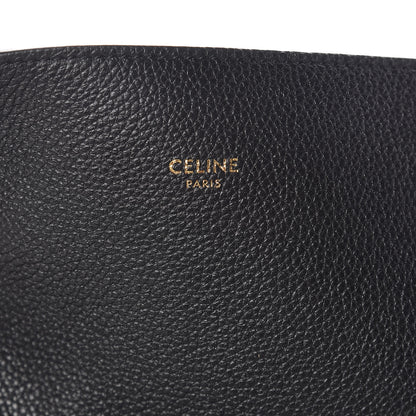Celine Soft Grained Calfskin Medium Belt Cabas Phantom Black 6 of 13