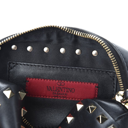 Valentino Garavani Calfskin Small Rockstud Chain Camera Crossbody Bag Black 8 of 9