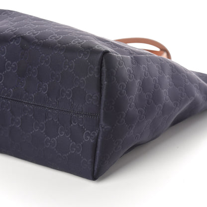 Gucci Nylon Monogram Medium Tote Navy 9 of 9
