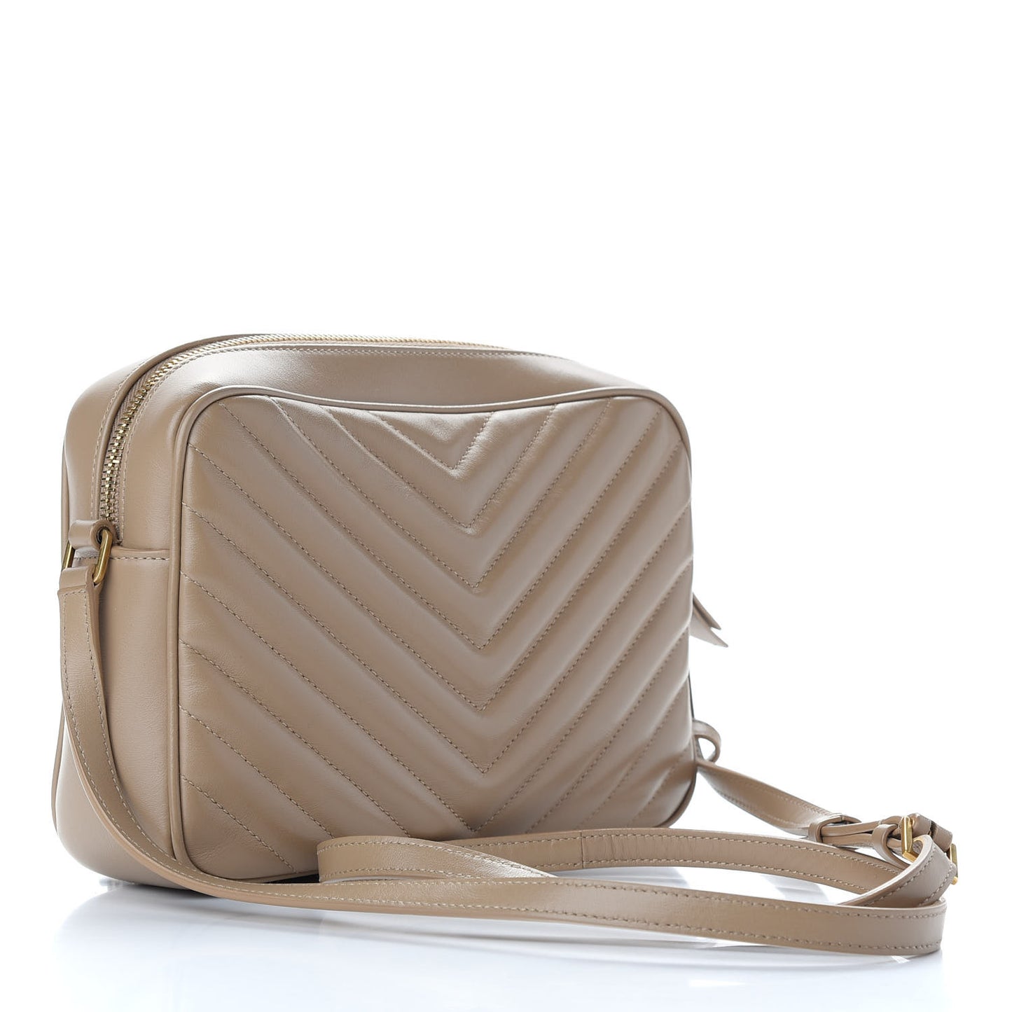Calfskin Matelasse Monogram Lou Camera Bag Dark Beige