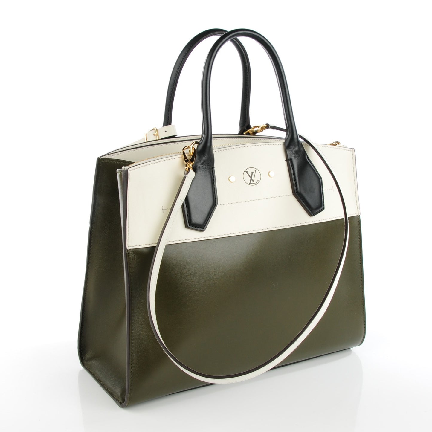 Calfskin City Steamer MM Kaki Kaki White