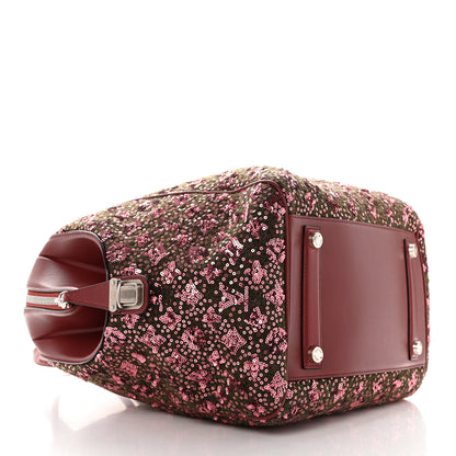 Louis Vuitton Sequin Monogram Sunshine Express North South Burgundy 3 of 10