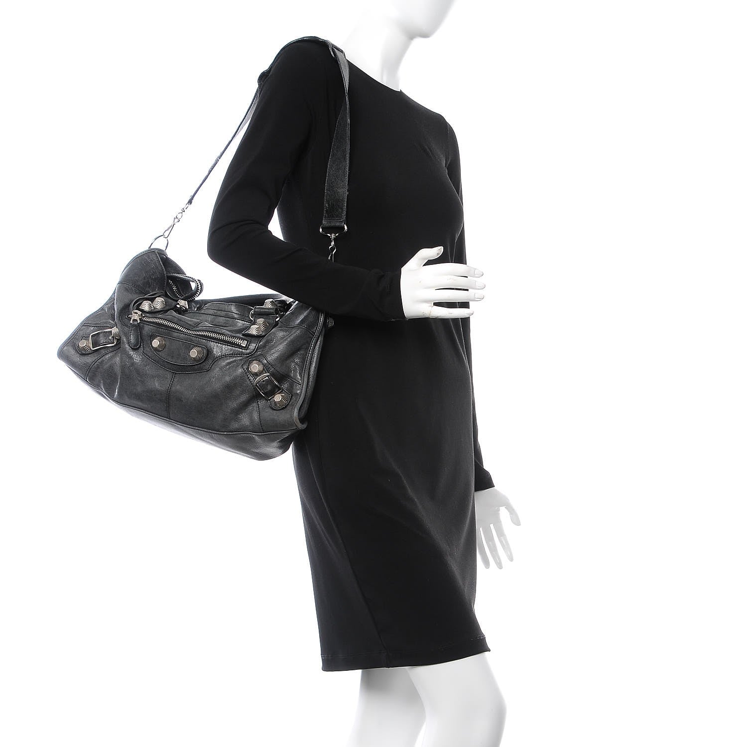 Balenciaga Agneau Giant 21 Silver Hardware Part Time Anthracite 2 of 14