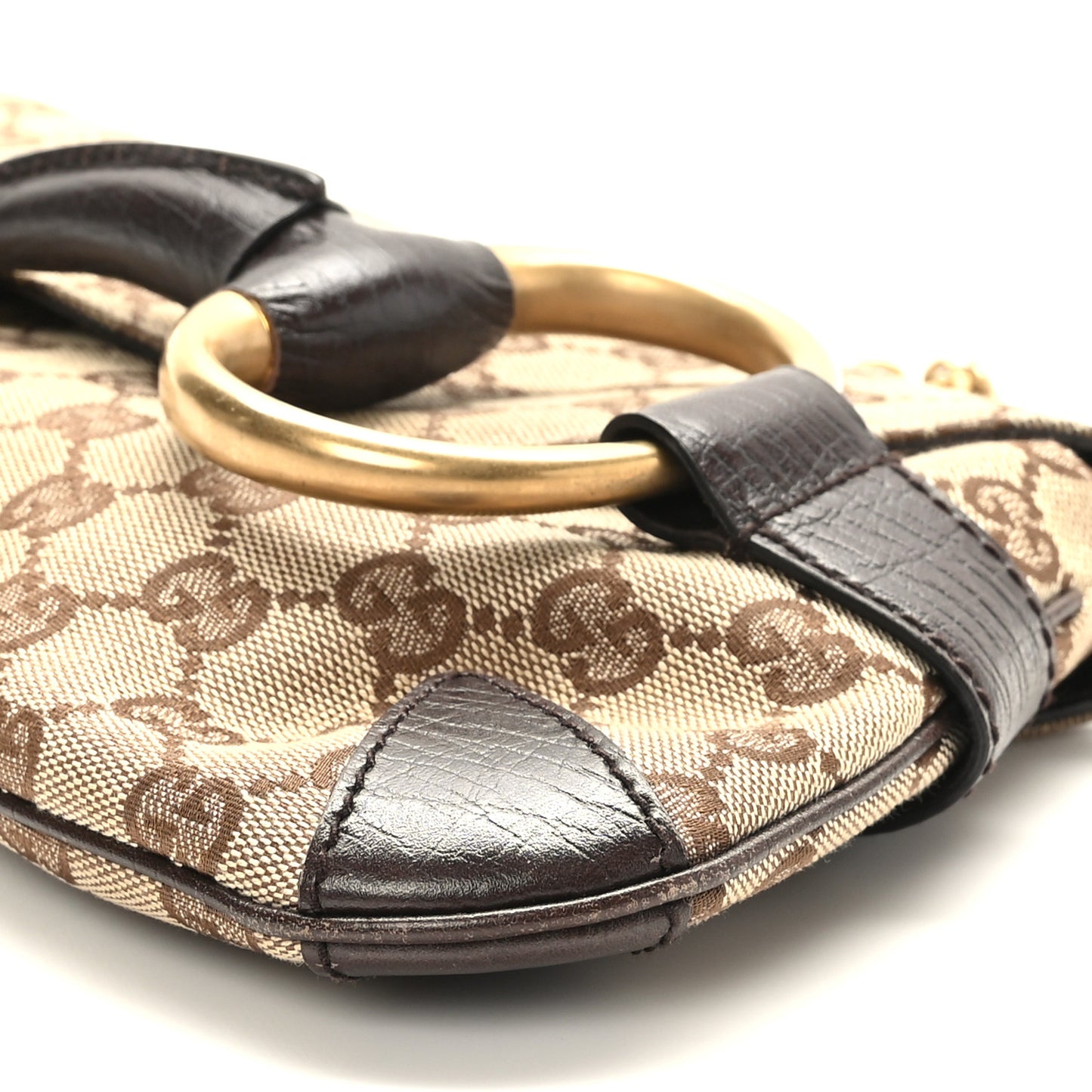 Monogram Horsebit Clutch Dark Brown