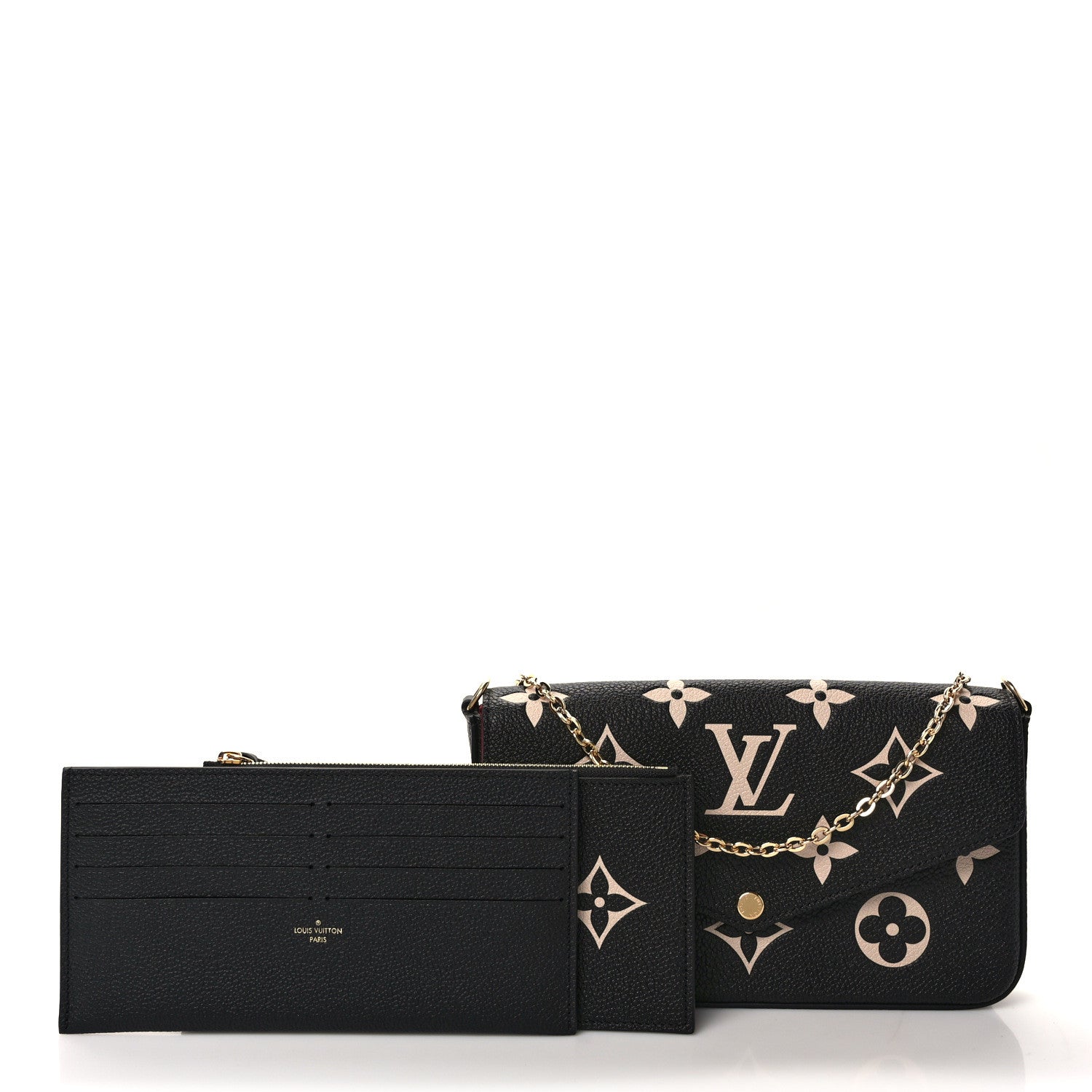 Louis Vuitton Empreinte Monogram Giant Felicie Pochette Black Beige 3 of 11