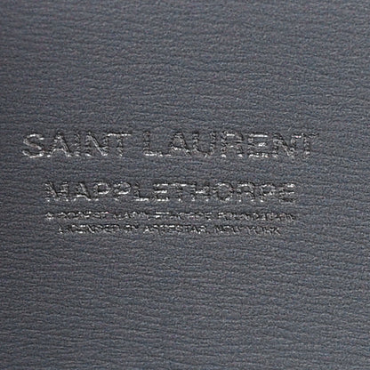 Saint Laurent Calfskin Mapplethorpe Small Manhattan Shopper Tote Grey White Black 6 of 12