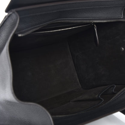 Celine Drummed Calfskin Mini Luggage Black 5 of 7