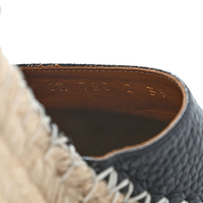 Valentino Garavani Grained Calfskin Rockstud Ankle Wrap Espadrille 15/85mm Wedges 39 Black Light Cuir 8 of 8