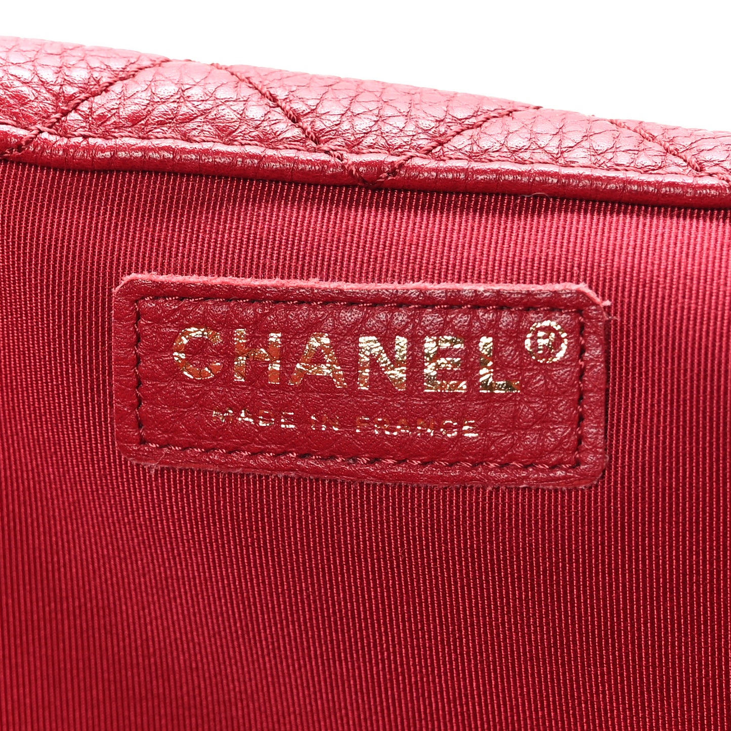 Calfskin Quilted XXL Travel Flap Bag Red